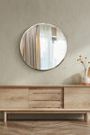 Carrington All Glass Bevelled Classic Design Round Mirror 70 x 70CM