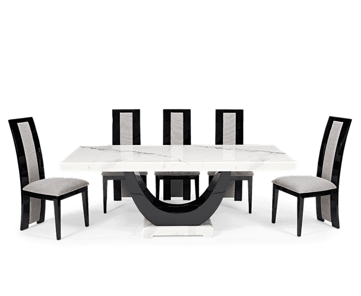 Rivilino 170cm Ivory White Marble Dining Table