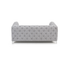 Alegra Grey Plush 2 Seater Sofa